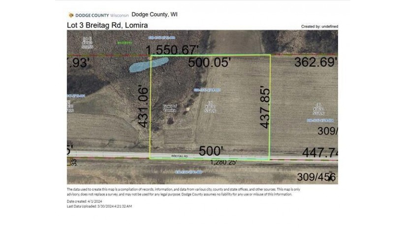 LT3 Breitag Rd Lomira, WI 53048 by Hanson & Co. Real Estate $139,900
