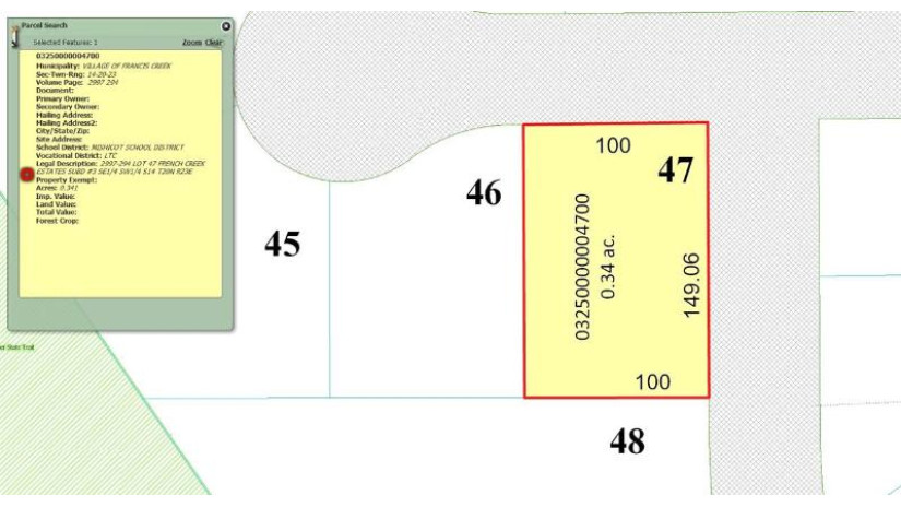 803 Moon Beam Lane Lot 47 Francis Creek, WI 54214 by NextHome Select Realty $43,900