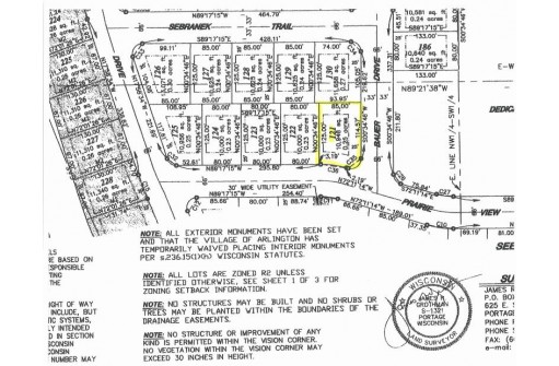 LOT 121 Prairie View Lane, Arlington, WI 53911