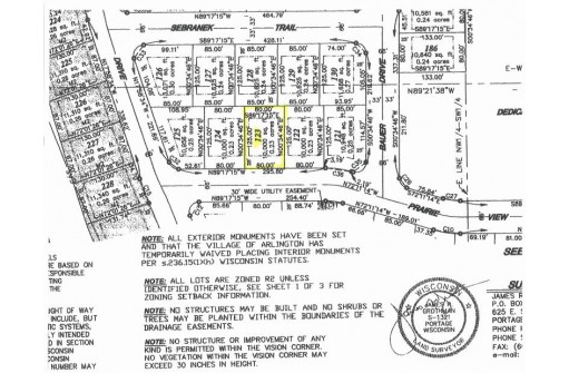 LOT 123 Prairie View Lane, Arlington, WI 53911