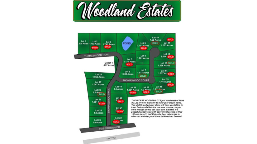 Thomaswood Trail Lamartine, WI 54937 by Roberts Homes And Real Estate $39,900