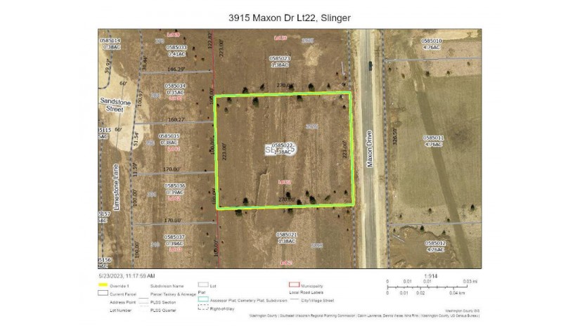 3915 Maxon Dr LT22 Polk, WI 53086 by Hanson & Co. Real Estate $199,000