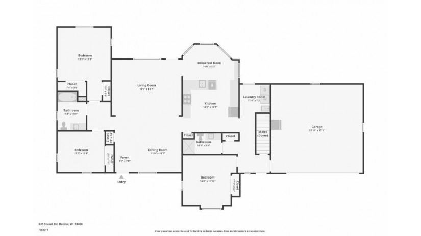 245 S Stuart Rd Mount Pleasant, WI 53406 by Jason Mitchell Real Estate WI $425,000