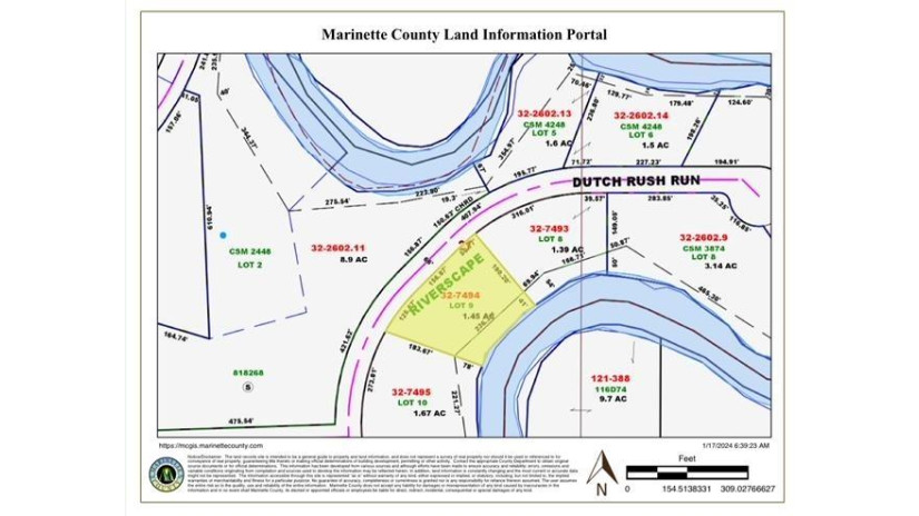 Dutch Rush Run Lot 9 Stephenson, WI 54114 by Bigwoods Realty, Inc. $64,900