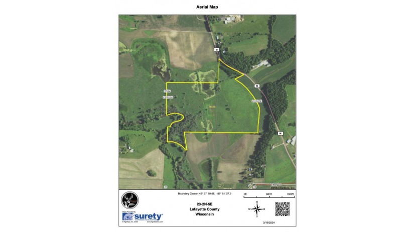 76.46 AC County Road M Wiota, WI 53504 by Midwest Land Group Llc $210,265