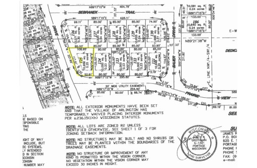 LOT 125 Prairie View Lane, Arlington, WI 53911