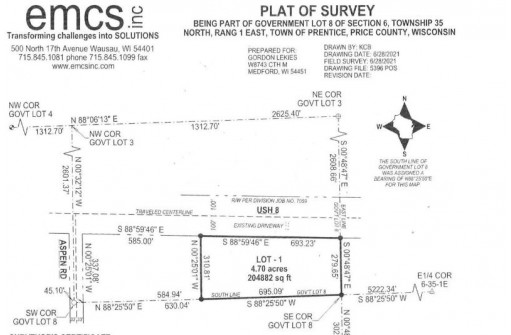 4.70 ACRES Us Highway 8, Prentice, WI 54556